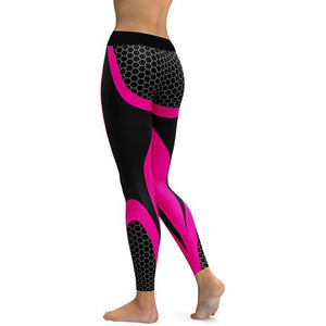 Mesh Pattern Print Leggings